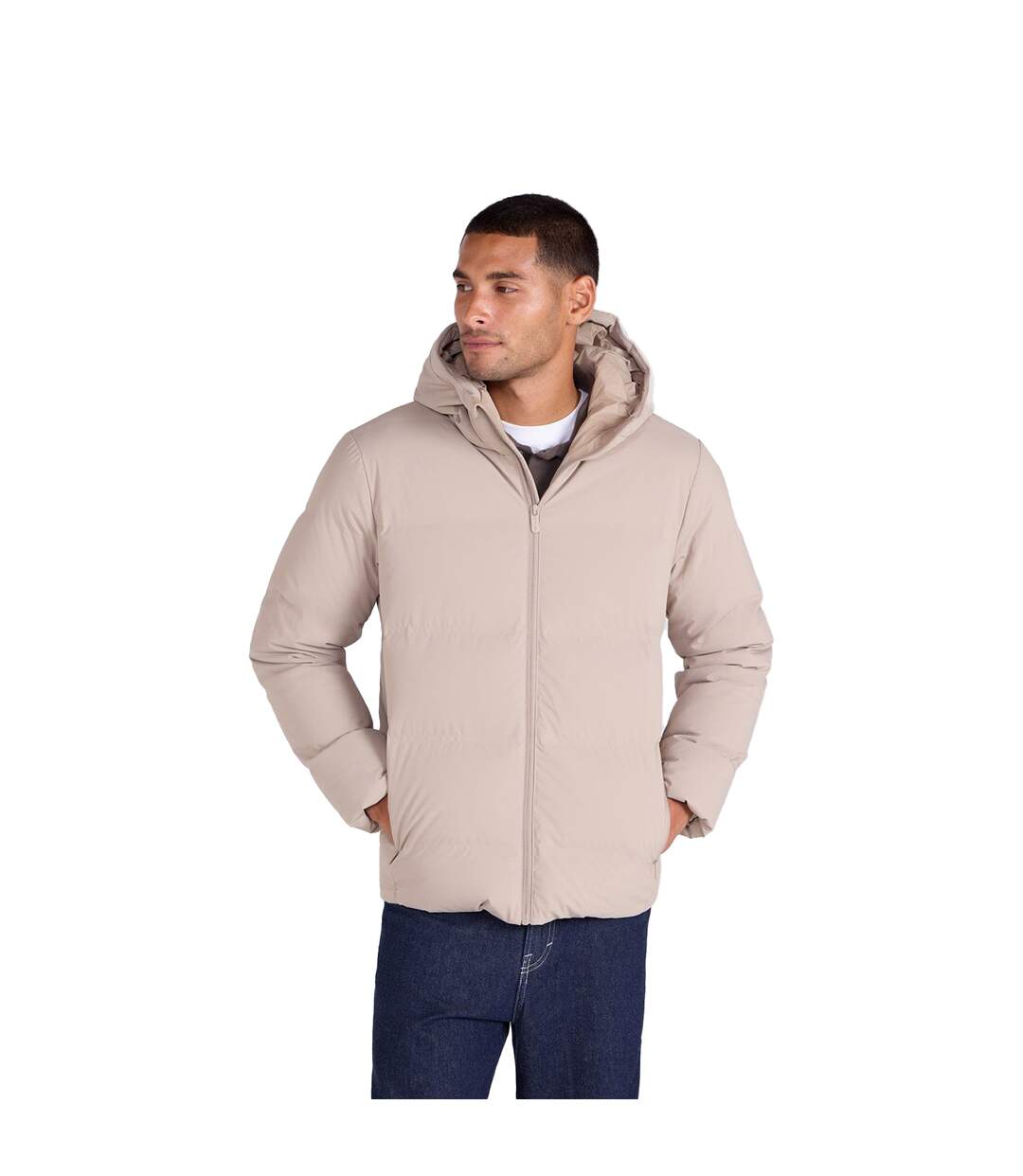 Doudoune Tech Homme Beige Animal-2
