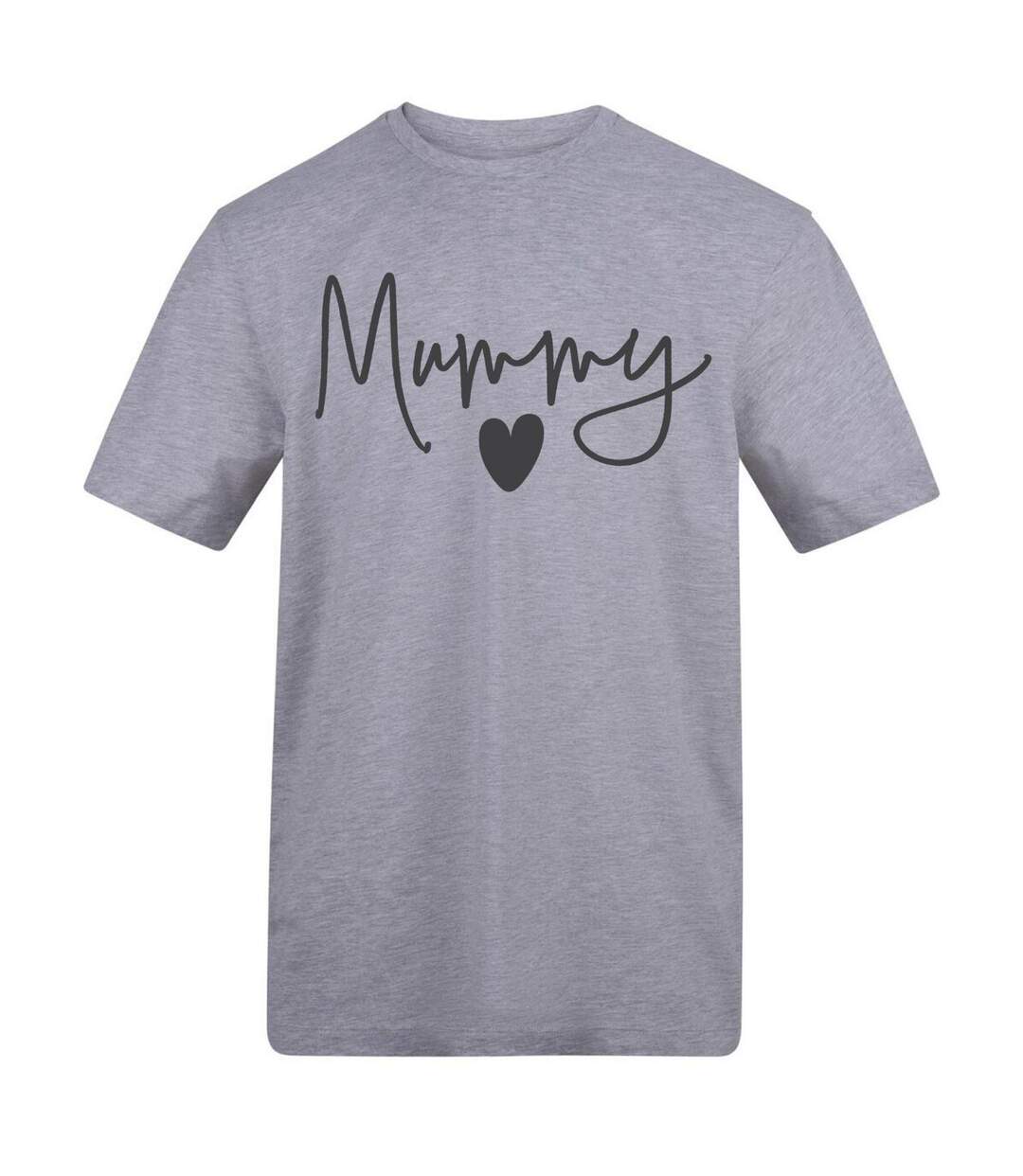 T-shirt Motif/style Cœur Mummy Femme Gris AWD-1