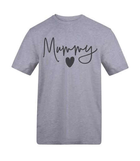 T-shirt Motif/style Cœur Mummy Femme Gris AWD