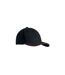Tekapo Heavy Brushed Cotton Baseball Cap Black Red MidOcean-2