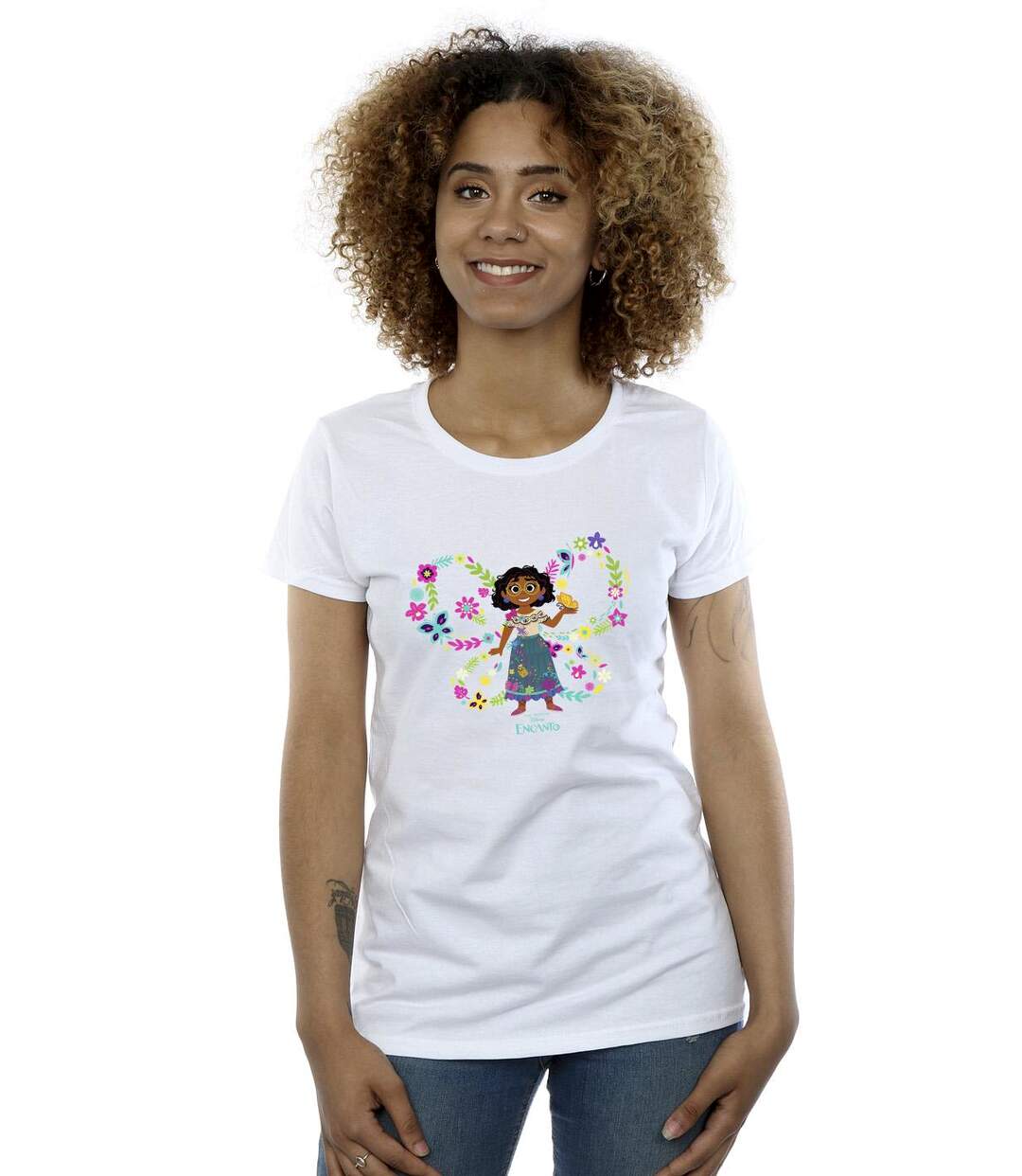 Disney - T-shirt ENCANTO MIRABEL BUTTERFLY - Femme (Blanc) - UTBI19536-2