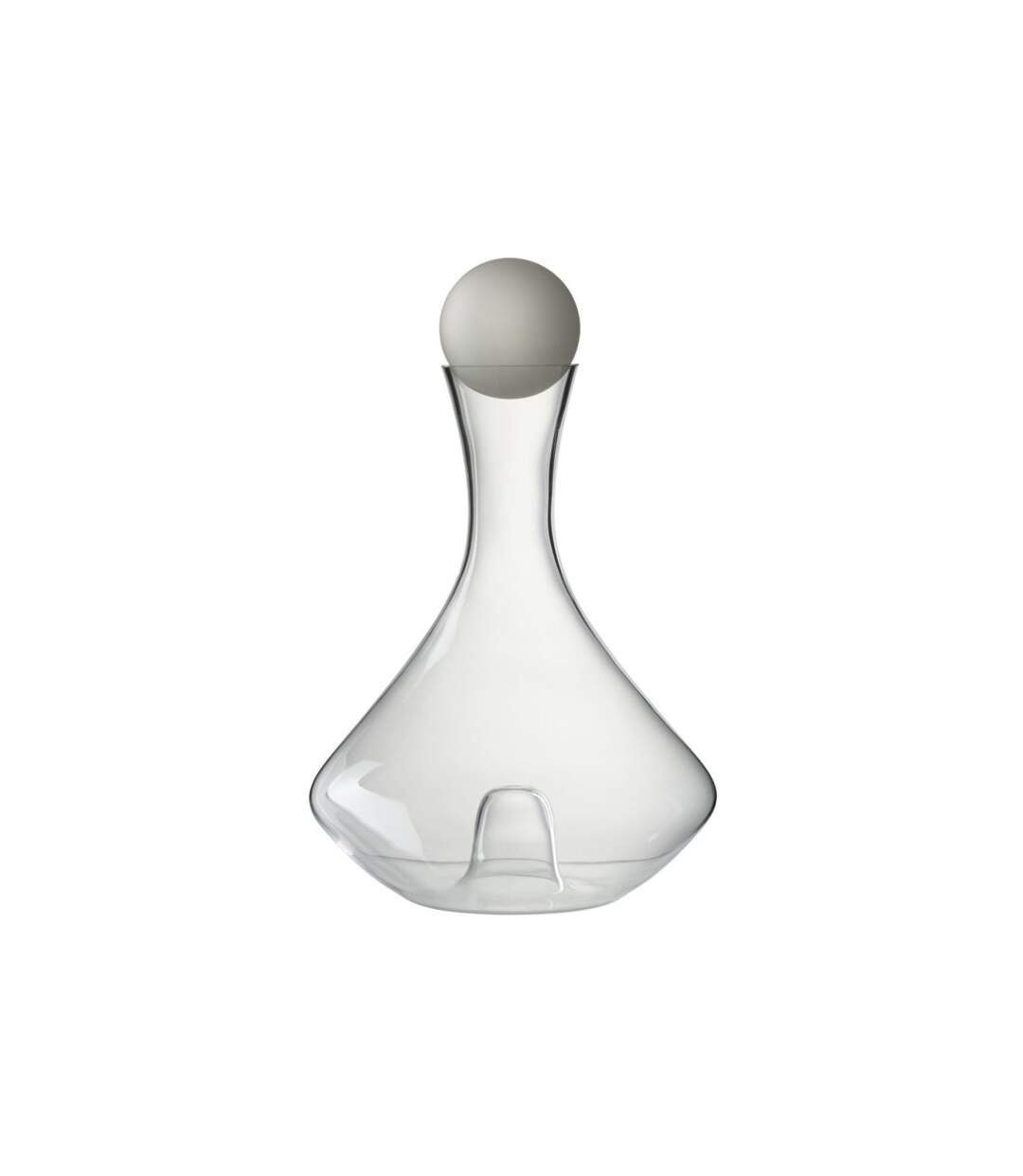 Carafe Déco en Verre Courbée 31cm Transparent-1