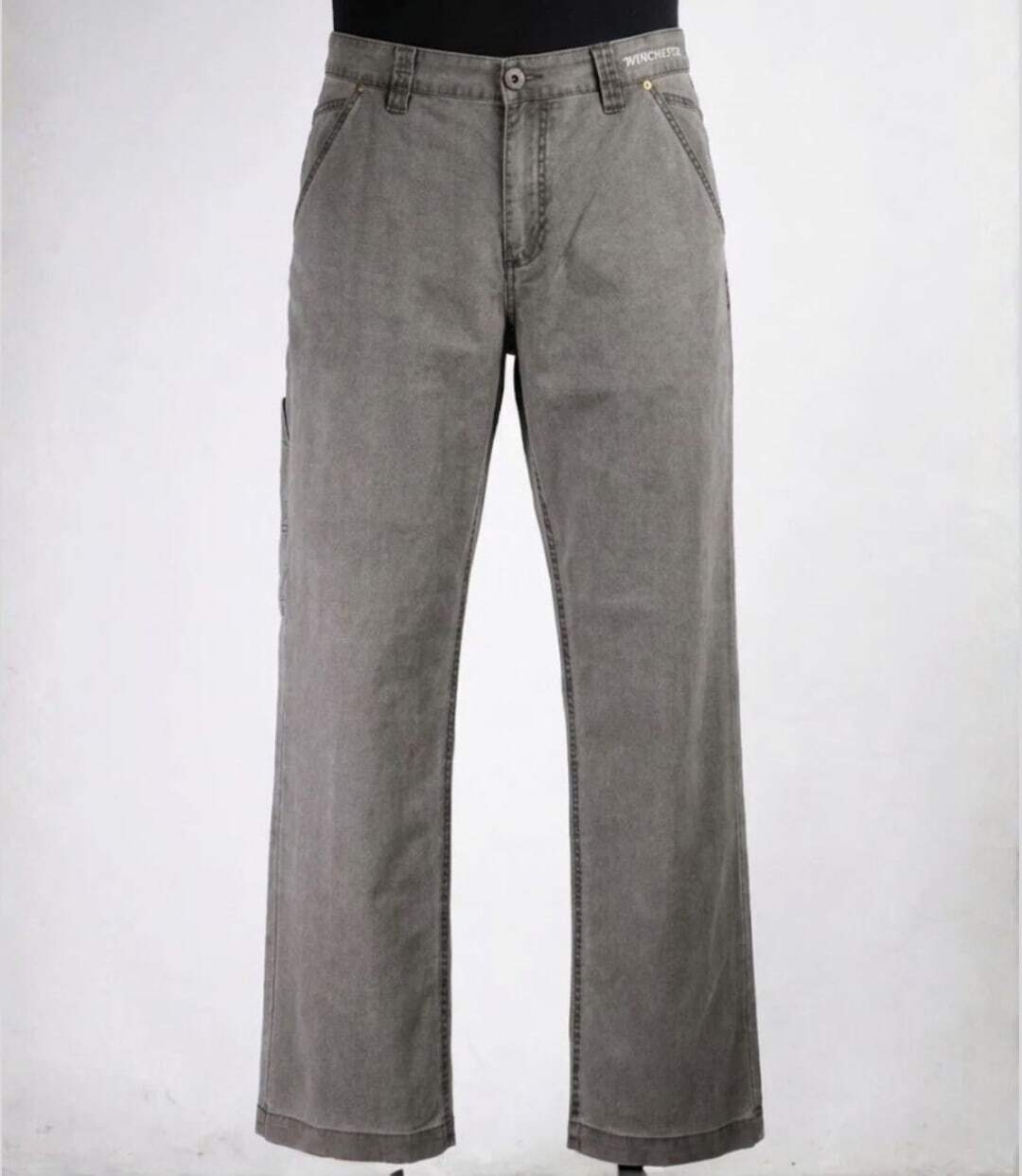 WINCHESTER WE1297T — Pantalon confort gris taupe : aisance naturelle et coton délavé-3