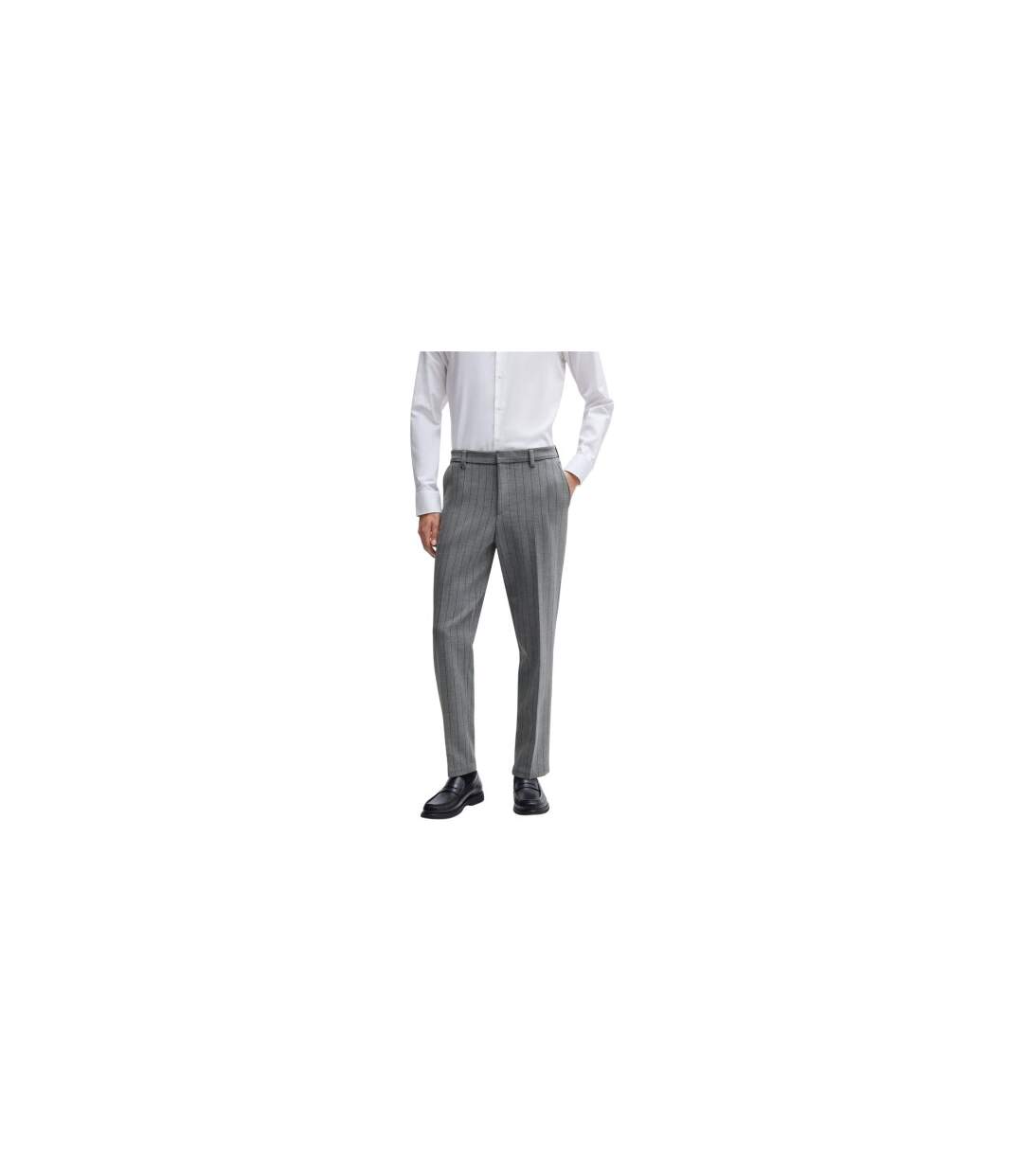 Mens Slim Trousers Medium Grey Hugo Boss-1