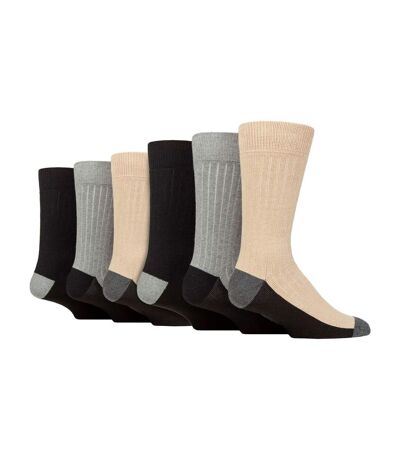 6 Pairs Mens Multipack Outdoor Cotton Boot Socks for Ultimate Hiking Comfort