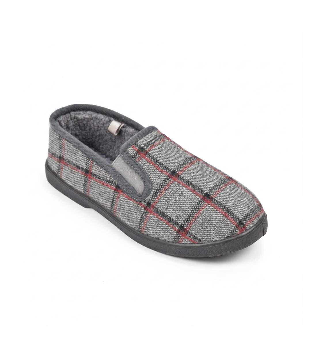 OZABI Pantoufles Charentaises Homme Fourrées Carreaux Fenêtre Antidérapantes-1
