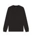 Unisex Adult Premium Combed Cotton Extended Neckline Oversized Sweatshirt Black Casual Classics-1