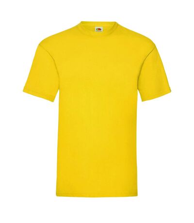 Mens Valueweight T-shirt Yellow Fruit Of The Loom