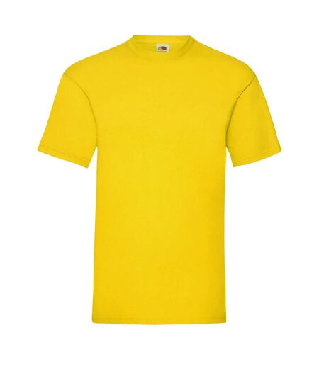Mens Valueweight T-shirt Yellow Fruit Of The Loom