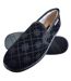 Dunlop Mens Memory Foam Checked Moccasin Slippers