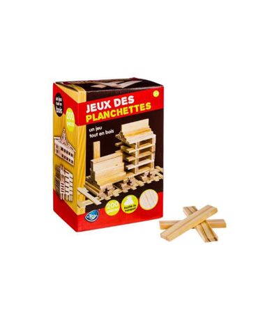 Jeu de Création en Bois 200 Planchettes Naturel