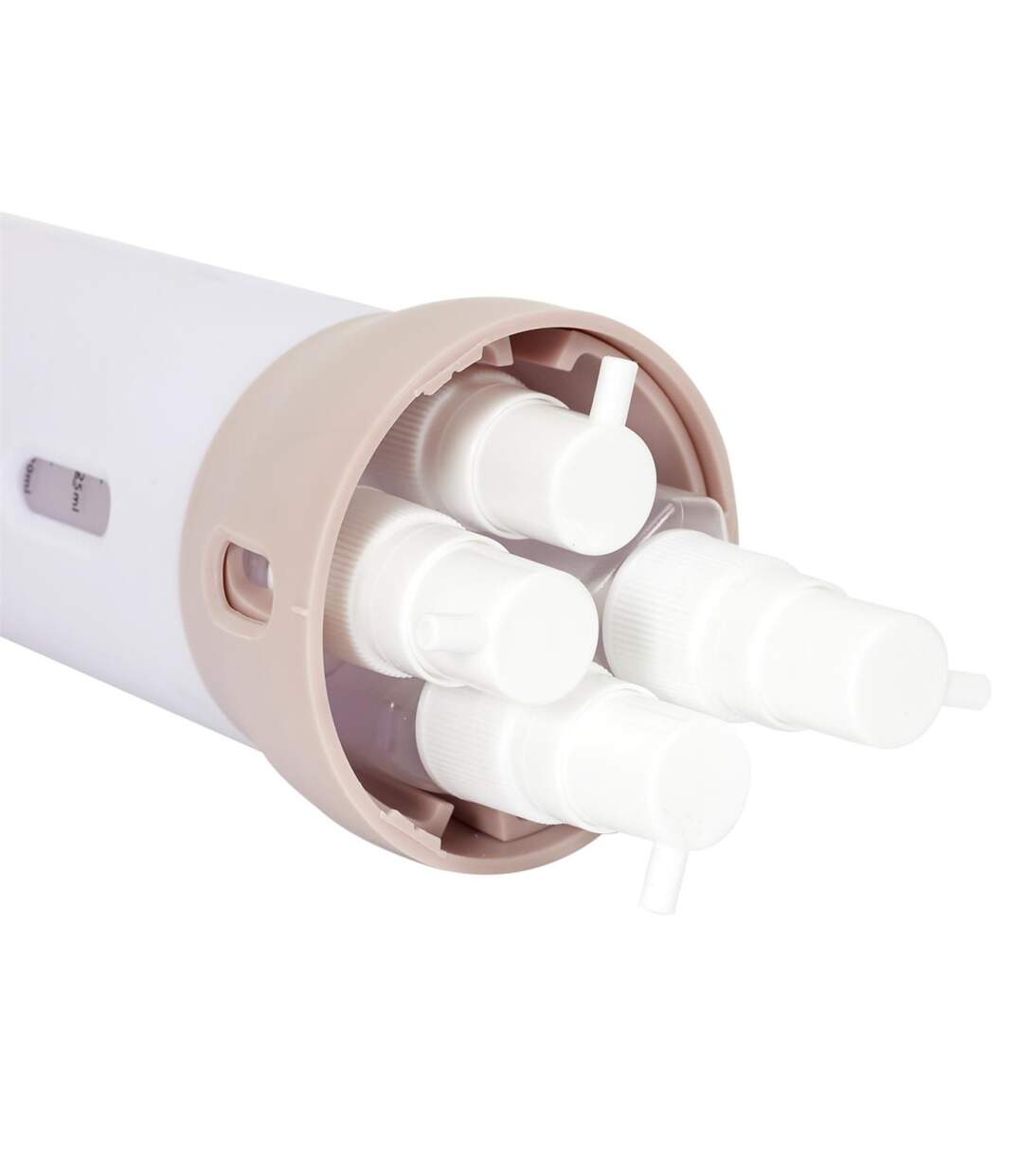 Flacon de Transport 4 en 1 Distributeur 16cm Blanc-5