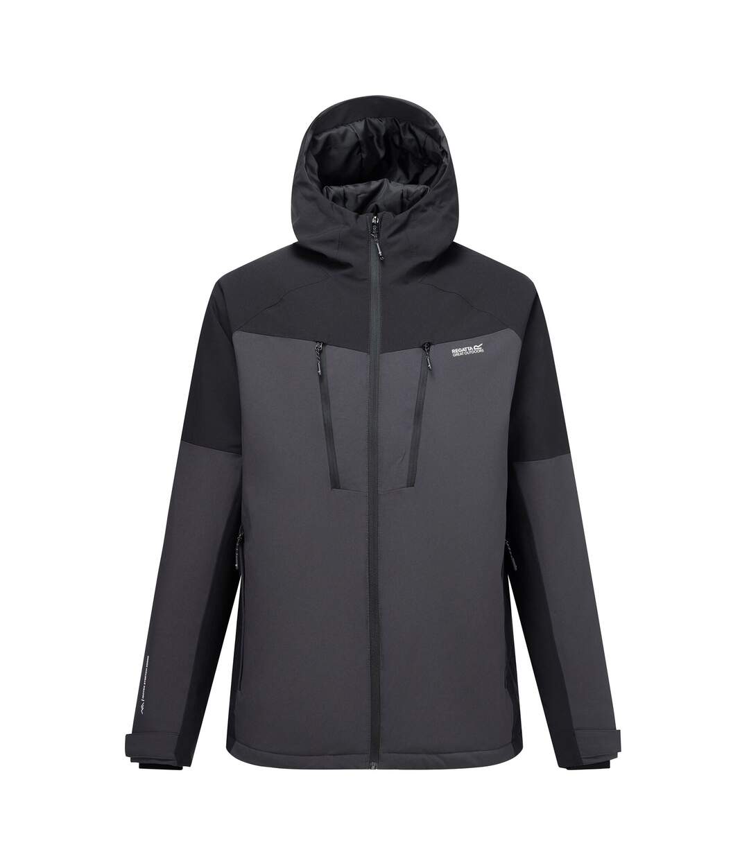 Mens Highton Two Tone Waterproof Stretch Insulated Jacket Ash Black Regatta-2