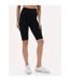 Womens/ladies mira ribbed shorts black Generic-1