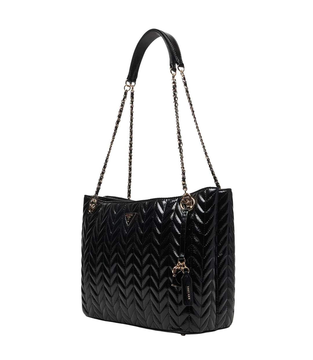 Sac À Main Motif/style Matelassé Taille Unique Noir Guess-4