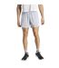 Mens Own The Run Logo Running Shorts Silver Adidas-4