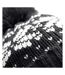 Beechfield Unisex Fair Isle Snowstar Winter Beanie Hat (Black / White) - UTRW2029-3