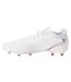 Mens Tocco V Pro Leather Firm Ground Football Boots White Silver Equestrian Red Umbro-2