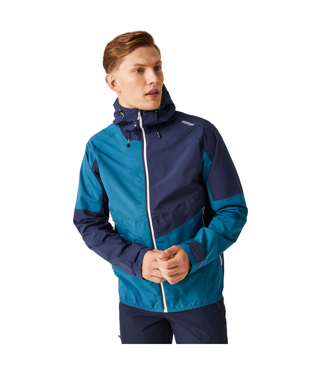 Mens Deserto Ii Colour Block Waterproof Jacket Moroccan Blue Navy Regatta-1
