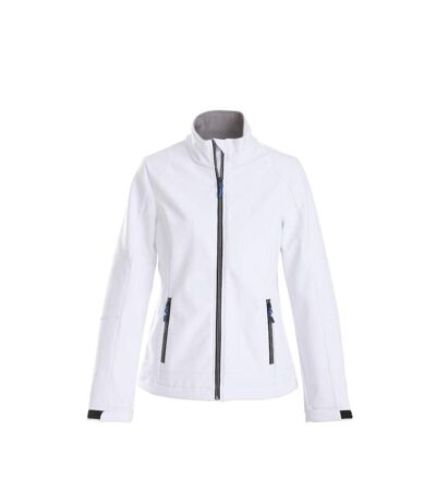 Womens/ladies Trial Soft Shell Jacket White Printer