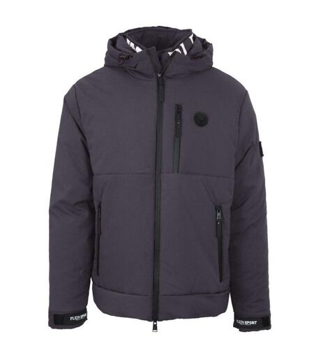 Doudoune Matelassée Motif/style Logo Homme Gris Plein Sport