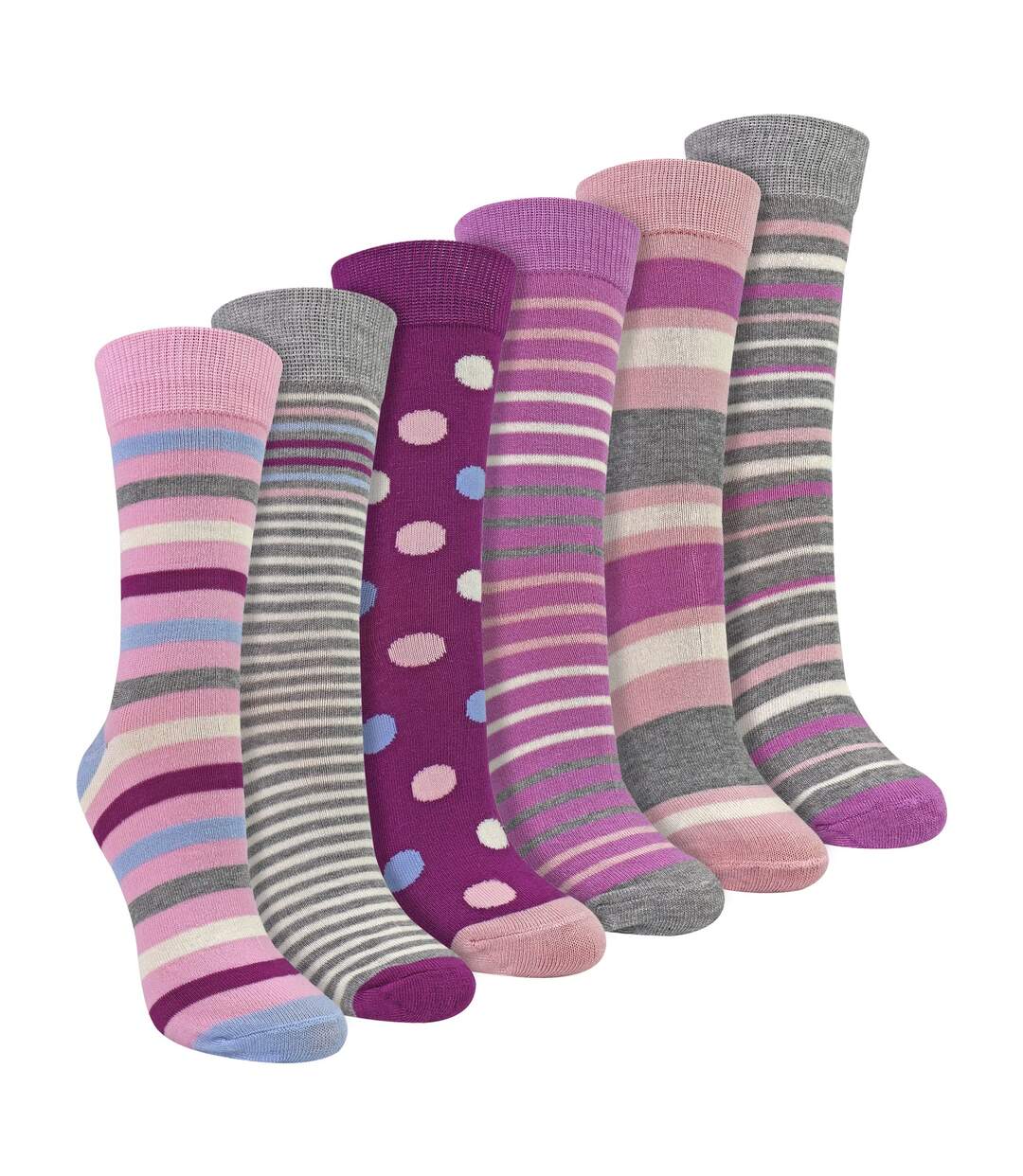 Sock Snob- Lot De 6 Chaussettes Femme Bambou Respirantes Motifs Quotidien-1