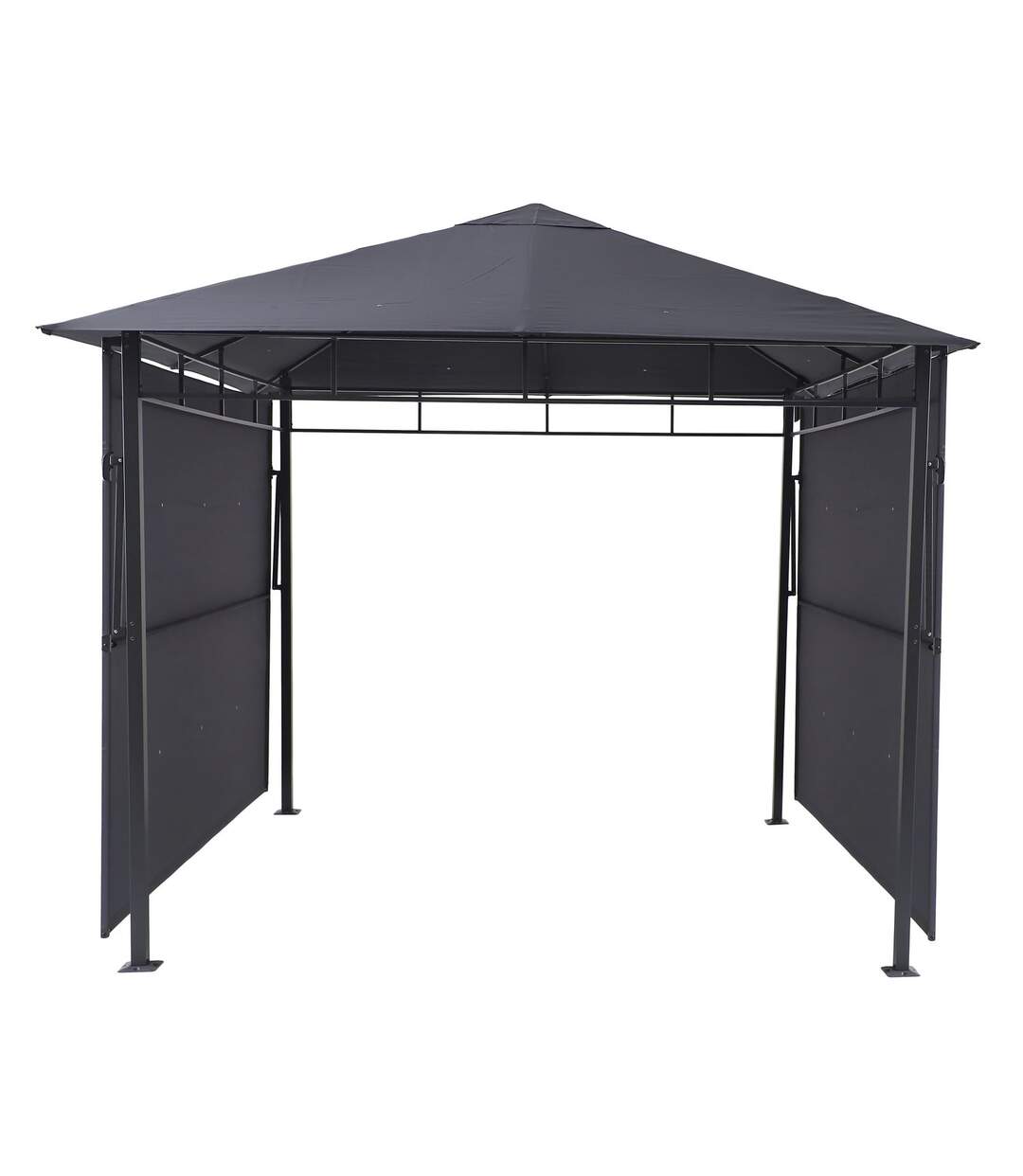 Tonnelle de jardin Omelya - L. 300 x l. 300 cm - Ardoise-1