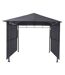Tonnelle de jardin Omelya - L. 300 x l. 300 cm - Ardoise-1