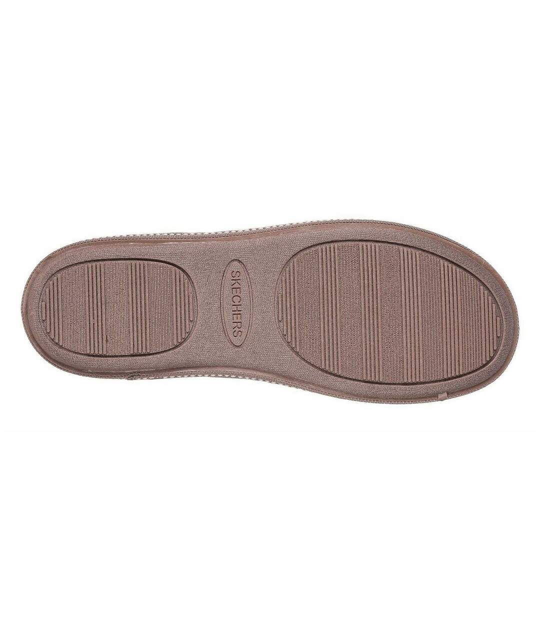 Womens/ladies Campfire Flat Slippers Dark Taupe Skechers-4