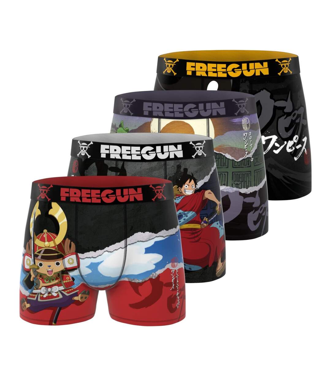 Lot de 4 boxers homme One Piece Freegun-1