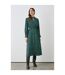 Principles Womens/Ladies Damask Shirred Waist Midi Dress (Teal/Black) - UTDH6448