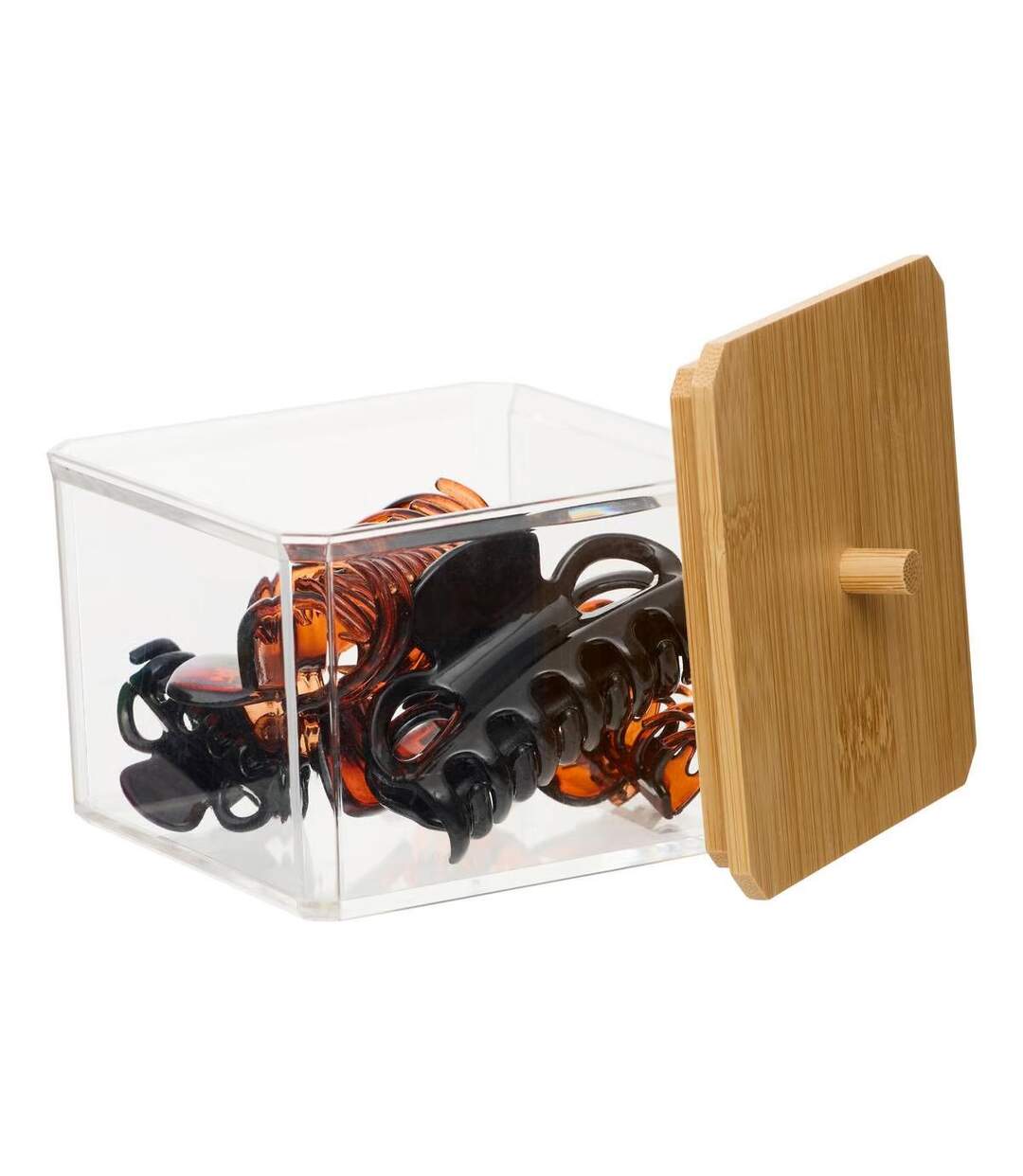 Boîte de 6 Pinces à Cheveux Selena 9cm Transparent-1