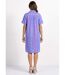 Robe chemise courte à rayures vives-2