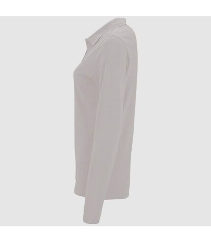 SOLS Womens/Ladies Perfect Long Sleeve Pique Polo Shirt (White) - UTPC3999