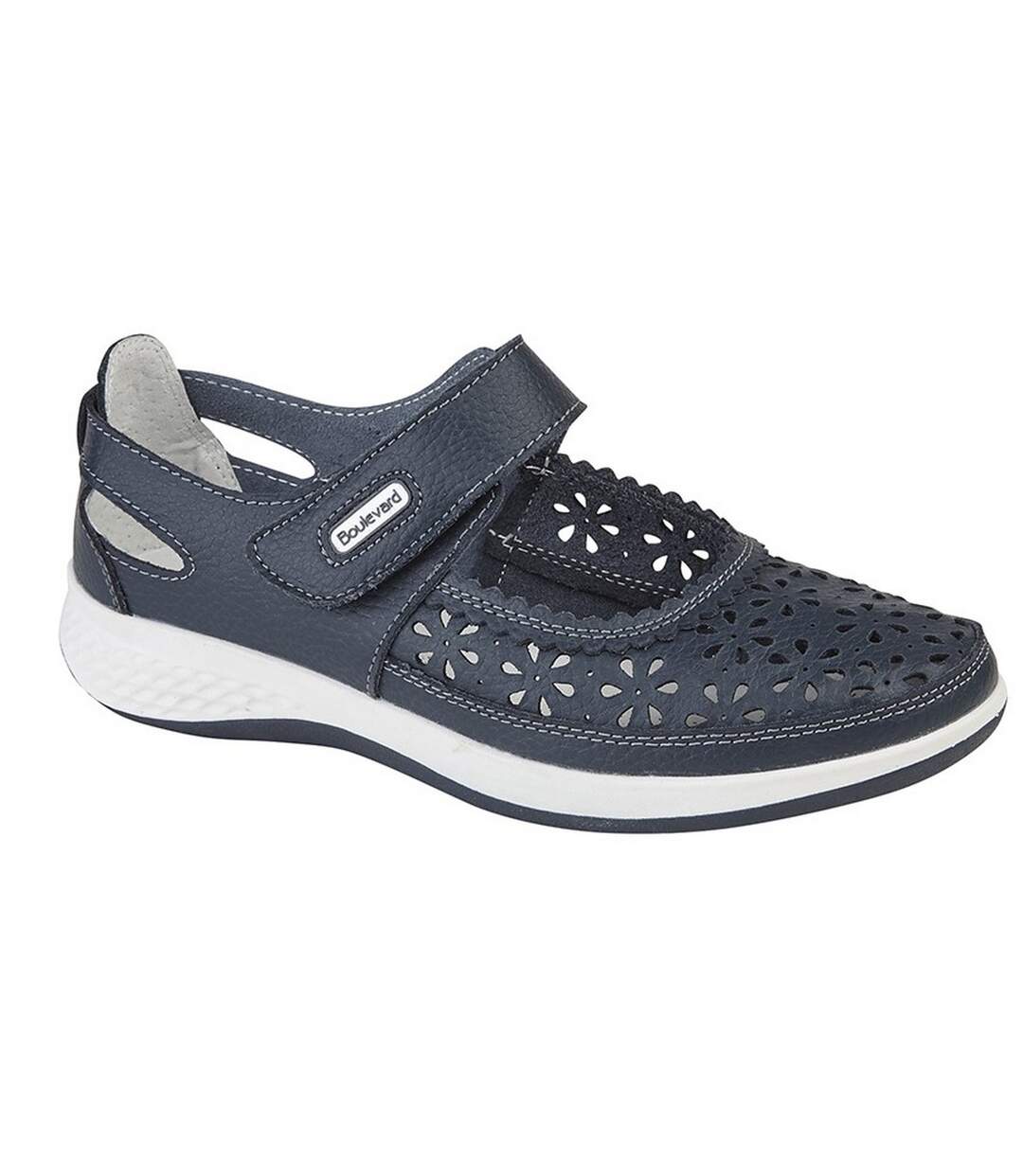 Chaussures ouvertes femme bleu marine Boulevard