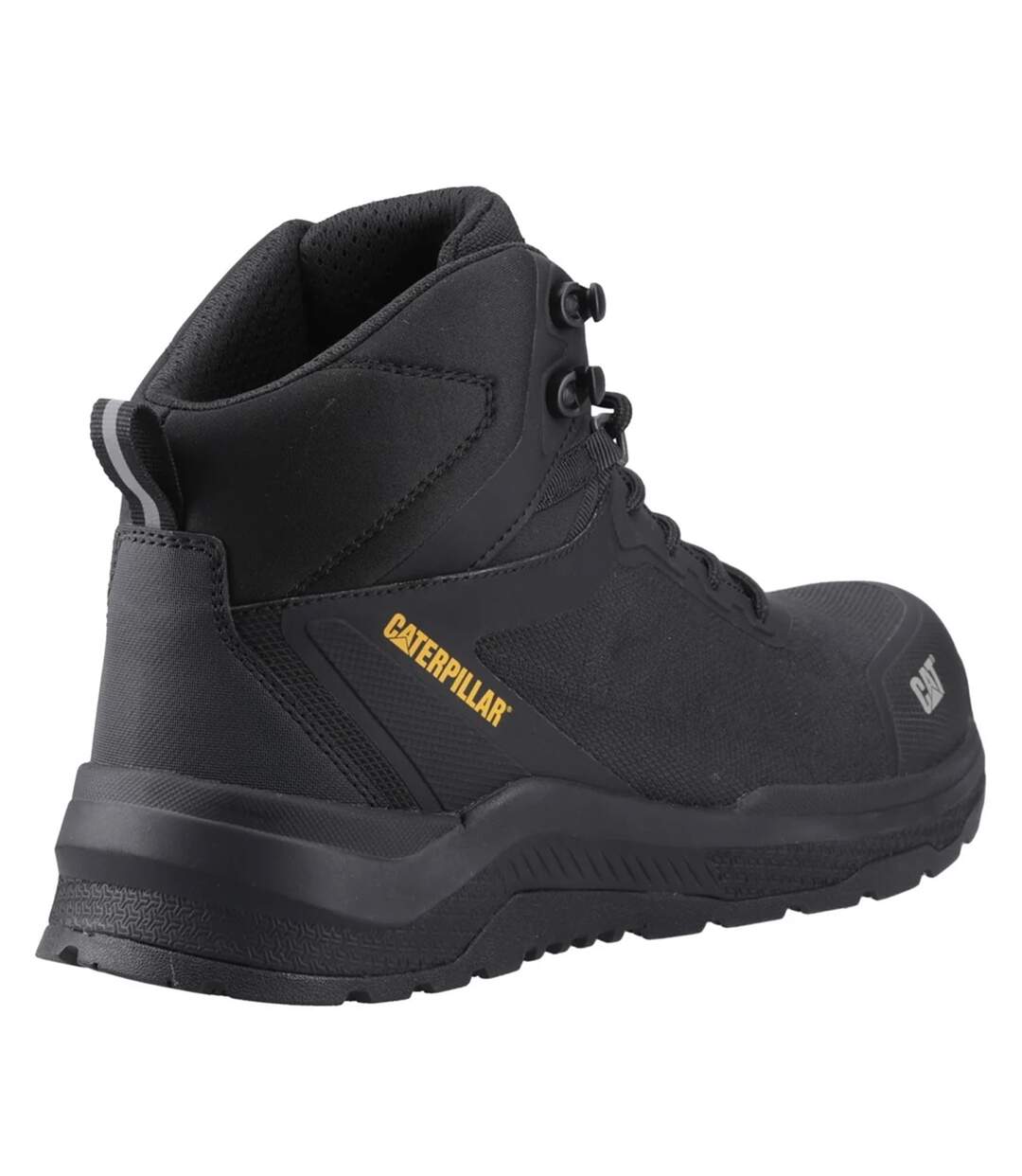 Mens Inductor Leather Mid Cut Mesh Safety Boots Black Caterpillar-2
