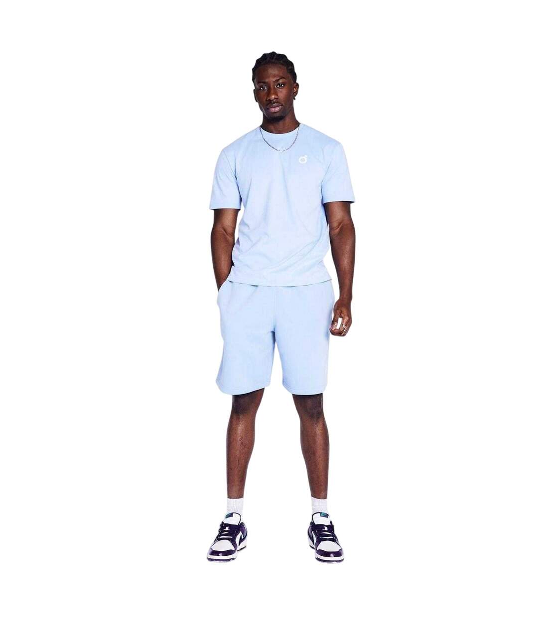 Mens Core Sweat Shorts Dusty Blue Blood Brother-1