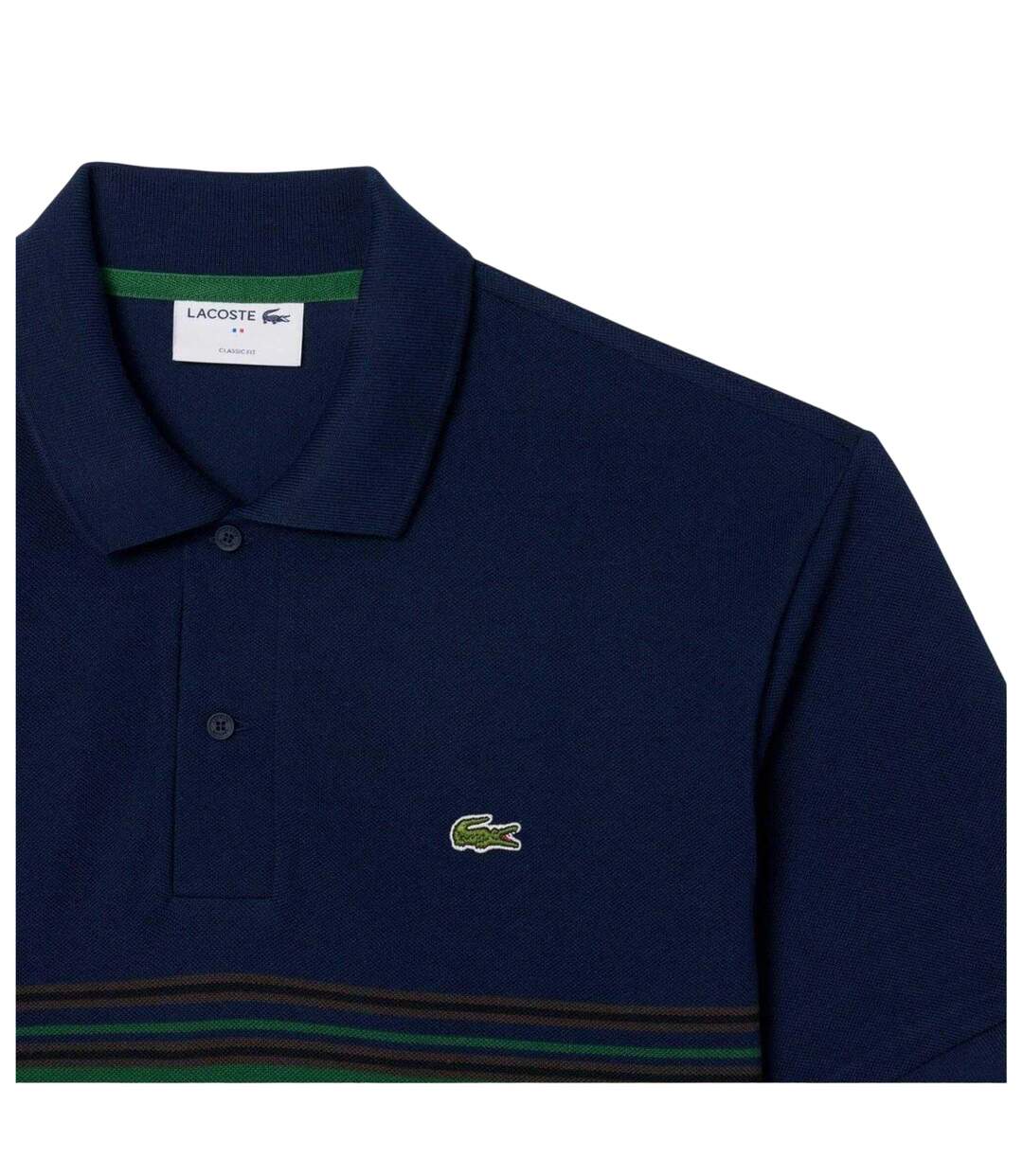 Mens Logo Short-sleeved Polo Shirt Navy Blue Lacoste-4