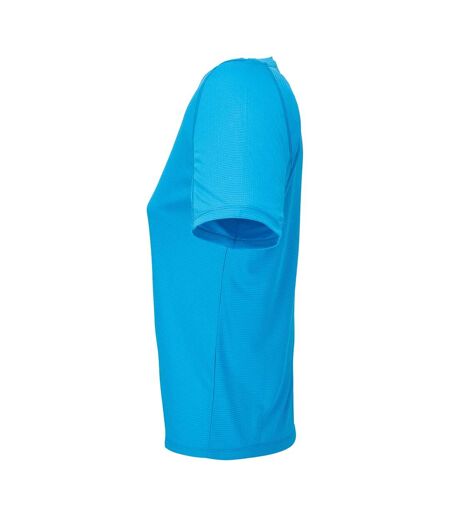 Womens/ladies Performance Ripstop T-shirt Aqua SOLS