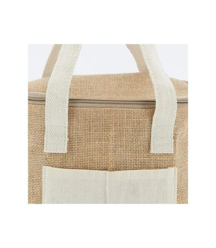 Sac lunch isotherme en jute Naturel 22x16x17