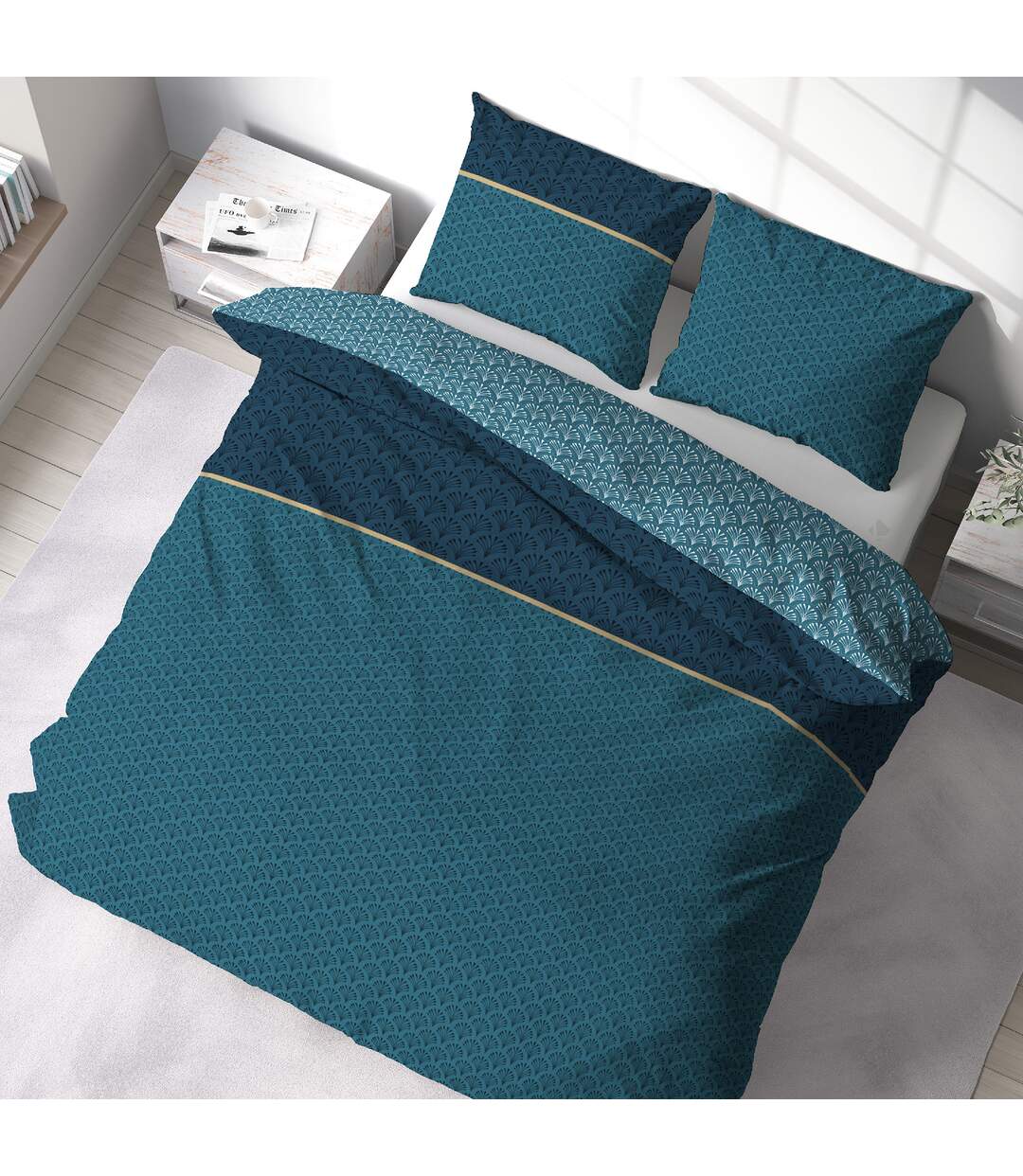 Parure de lit JADE pur coton Taie 63x63 cm-5