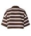 Womens/ladies Seth Striped Crop T-shirt Chocolate WRSTBHVR-3