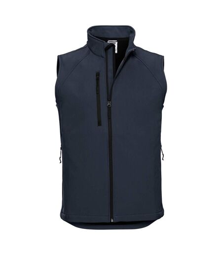 Russell Mens 3 Layer Soft Shell Gilet Jacket (French Navy) - UTBC1513