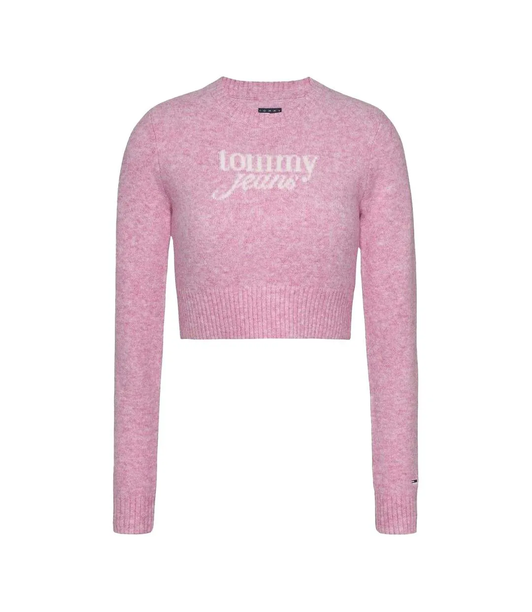 Pull Femme Rose Vif Chiné Tommy Jeans-3