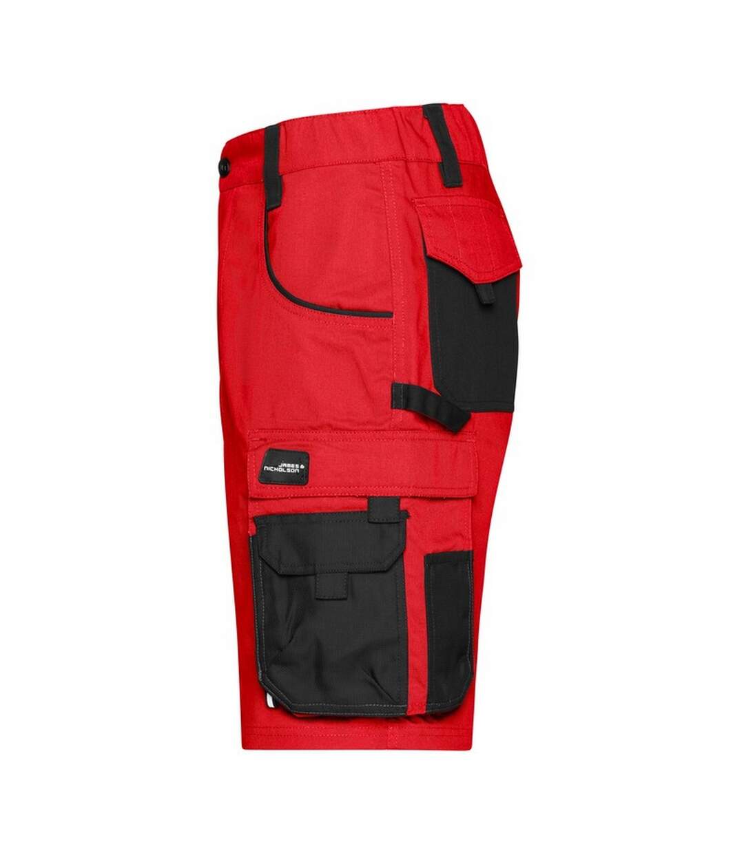 Short À Poches Strong Adulte Rouge Noir James And Nicholson-3