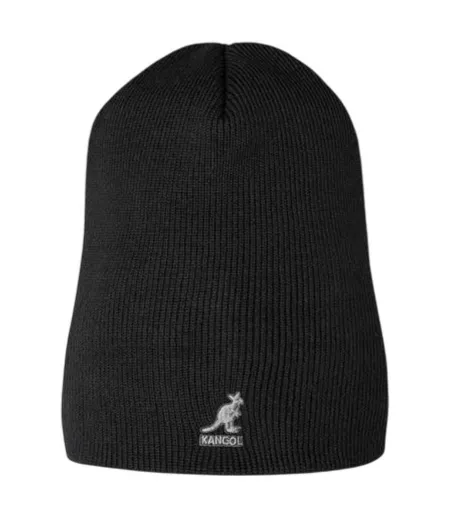Embroidered Logo Acrylic Pull-on Beanie Black Kangol