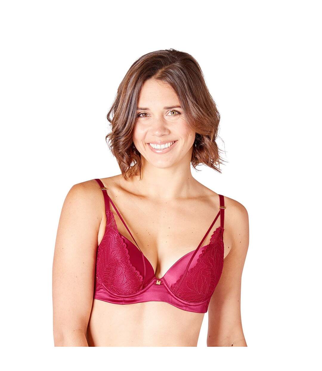 Soutien-gorge ampliforme coque moulée bordeaux Amsterdam