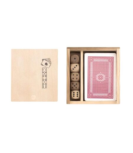 Las vegas playing cards and dice set one size wood MidOcean