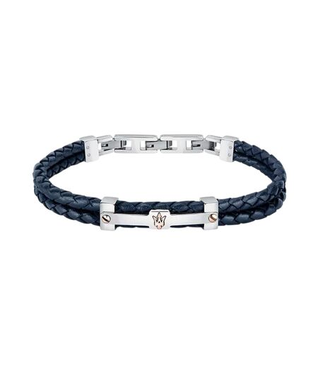 Mens Polished Braided Bracelet One Size Port Maserati
