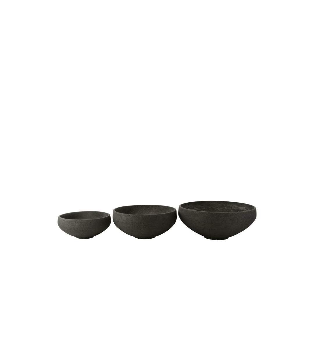 Lot de 3 Cache-Pots en Argile Abel 69cm Noir-2